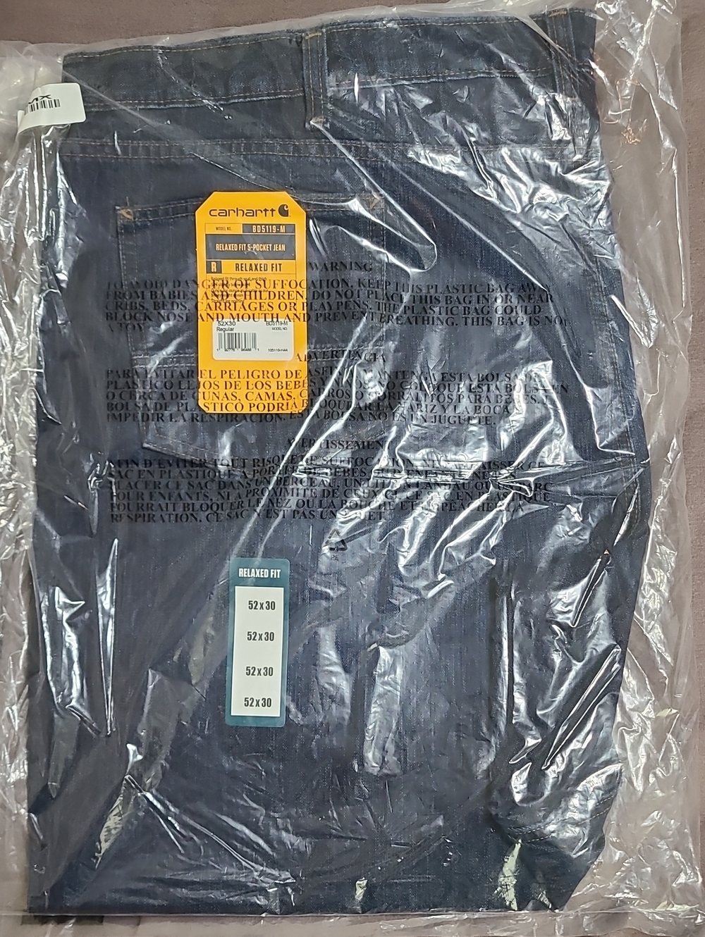 Carhartt Dark Blue Relaxed Fit Jean Shorts